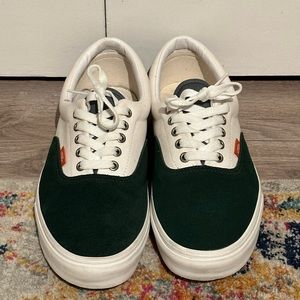 Vans Era Cotton/Suede/Denim - Green/White/Denim Blue - Size 10.5